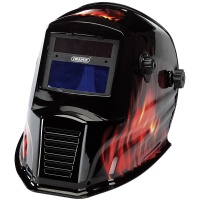 Solar Powered Auto-Varioshade Welding And Grinding Helmet Mask - Flame 38392  thumbnail