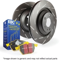 EBC Yellowstuff Pad & USR Slotted Disc Rear Kit Ford Focus MK3 RS PD08KR380 thumbnail